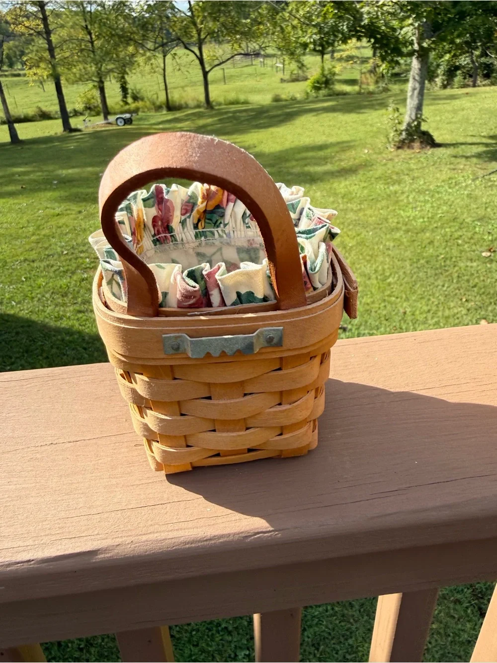 Vtg Longaberger Basket Lot of Four Hanging Wall & Hostess Herb Booking Baskets